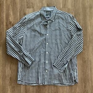 Bonobos Blue & White Gingham Everyday Slim Button Front Long Sleeve Shirt XXL